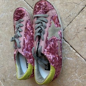 GOLDEN GOOSE SUPER STAR in PINK SEQUENCE size 38